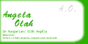 angela olah business card